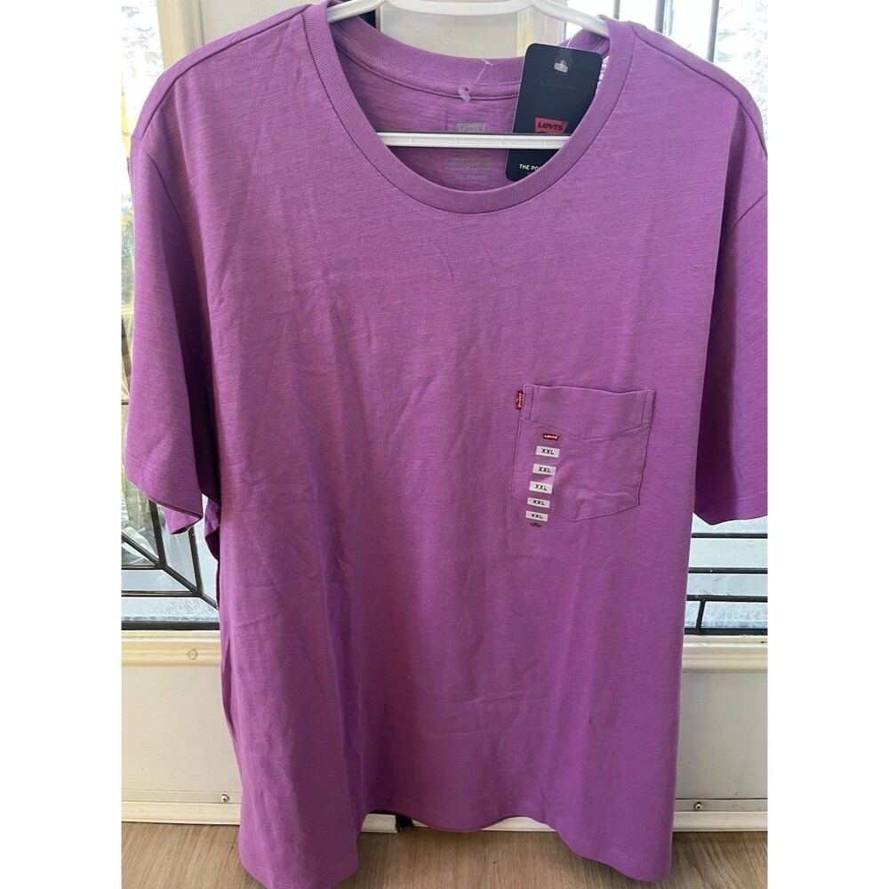 Levi's The Pocket Tee Women's T-shirt 2XL Purple Cotton Casual Everyday NWT